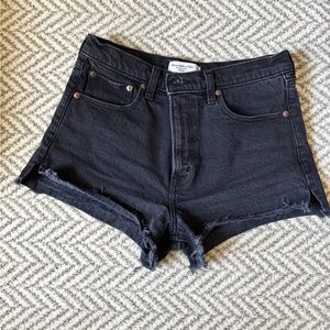Abercrombie & Fitch Black High Rise Mom Shorts